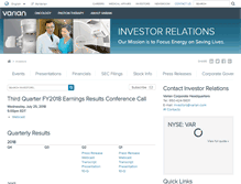 Tablet Screenshot of investors.varian.com